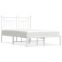 Metallbettgestell mit weißem Kopfteil 120x200 cm von vidaXL, Betten und Lattenroste - Ref: Foro24-353584, Preis: 110,45 €, Ra...