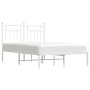 Metallbettgestell mit weißem Kopfteil 120x200 cm von vidaXL, Betten und Lattenroste - Ref: Foro24-353584, Preis: 110,45 €, Ra...