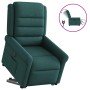Sillón eléctrico reclinable elevable de tela verde oscuro en Sillones | Comprar online en Foro24