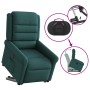 Sillón eléctrico reclinable elevable de tela verde oscuro