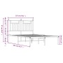 Metallbettgestell mit weißem Kopfteil 120x200 cm von vidaXL, Betten und Lattenroste - Ref: Foro24-353584, Preis: 110,45 €, Ra...