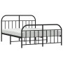 Estructura de cama cabecero y estribo metal negro 183x213cm de vidaXL, Camas y somieres - Ref: Foro24-353658, Precio: 126,86 ...