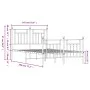 Metal bed frame with headboard and white footboard 135x190 cm by vidaXL, Beds and slatted bases - Ref: Foro24-353603, Price: ...