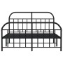 Estructura de cama cabecero y estribo metal negro 183x213cm de vidaXL, Camas y somieres - Ref: Foro24-353658, Precio: 126,86 ...