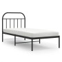 Estructura de cama con cabecero metal negro 90x200 cm de vidaXL, Camas y somieres - Ref: Foro24-353628, Precio: 107,58 €, Des...