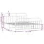 Black metal headboard and footboard bed frame 183x213cm by vidaXL, Beds and slatted bases - Ref: Foro24-353658, Price: 125,08...