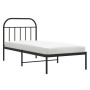 Estructura de cama con cabecero metal negro 90x200 cm de vidaXL, Camas y somieres - Ref: Foro24-353628, Precio: 107,58 €, Des...