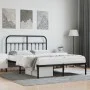 Bettgestell mit schwarzem Metallkopfteil 135x190 cm von vidaXL, Betten und Lattenroste - Ref: Foro24-352577, Preis: 109,83 €,...
