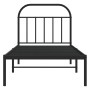 Estructura de cama con cabecero metal negro 90x200 cm de vidaXL, Camas y somieres - Ref: Foro24-353628, Precio: 107,58 €, Des...