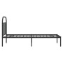Estructura de cama con cabecero metal negro 90x200 cm de vidaXL, Camas y somieres - Ref: Foro24-353628, Precio: 107,58 €, Des...