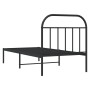 Estructura de cama con cabecero metal negro 90x200 cm de vidaXL, Camas y somieres - Ref: Foro24-353628, Precio: 107,58 €, Des...