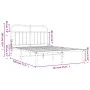 Bed frame with black metal headboard 135x190 cm by vidaXL, Beds and slatted bases - Ref: Foro24-352577, Price: 109,83 €, Disc...