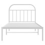 Metallbettgestell mit weißem Kopfteil 107x203 cm von vidaXL, Betten und Lattenroste - Ref: Foro24-353680, Preis: 76,80 €, Rab...