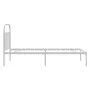 Metal bed frame with white headboard 107x203 cm by vidaXL, Beds and slatted bases - Ref: Foro24-353680, Price: 75,64 €, Disco...