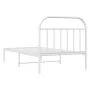Metal bed frame with white headboard 107x203 cm by vidaXL, Beds and slatted bases - Ref: Foro24-353680, Price: 75,64 €, Disco...