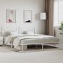 Estructura de cama de metal con cabecero blanco 193x203 cm de vidaXL, Camas y somieres - Ref: Foro24-353592, Precio: 108,10 €