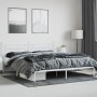 Bettgestell aus Metall mit weißem Kopfteil 193x203 cm von vidaXL, Betten und Lattenroste - Ref: Foro24-353592, Preis: 108,20 ...