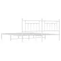 Estructura de cama de metal con cabecero blanco 193x203 cm de vidaXL, Camas y somieres - Ref: Foro24-353592, Precio: 106,71 €...