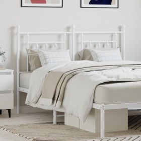 White metal headboard 140 cm by vidaXL, Headboards and footboards - Ref: Foro24-353619, Price: 50,06 €, Discount: %