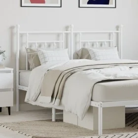 White metal headboard 140 cm by vidaXL, Headboards and footboards - Ref: Foro24-353619, Price: 49,09 €, Discount: %