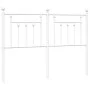 Kopfteil aus weißem Metall, 140 cm von vidaXL, Kopf- und Fußteile - Ref: Foro24-353619, Preis: 49,09 €, Rabatt: %