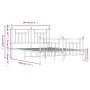 Metal bed frame with headboard and white footboard 140x190 cm by vidaXL, Beds and slatted bases - Ref: Foro24-353604, Price: ...