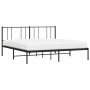 Estructura de cama con cabecero metal negro 180x200 cm de vidaXL, Camas y somieres - Ref: Foro24-352484, Precio: 124,76 €, De...