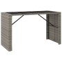 Garden table and high stools and cushions 7 pieces gray PE rattan by vidaXL, Garden sets - Ref: Foro24-3200665, Price: 649,64...