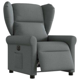 Sillón reclinable eléctrico de tela gris oscuro en Sillones | Comprar online en Foro24