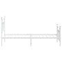 Estructura cama metal con cabecero y pie cama blanca 90x200 cm de vidaXL, Camas y somieres - Ref: Foro24-353597, Precio: 87,0...