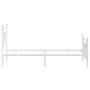 Estructura cama metal con cabecero y pie cama blanca 90x200 cm de vidaXL, Camas y somieres - Ref: Foro24-353597, Precio: 89,7...