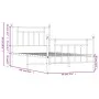 Estructura cama metal con cabecero y pie cama blanca 90x200 cm de vidaXL, Camas y somieres - Ref: Foro24-353597, Precio: 89,7...