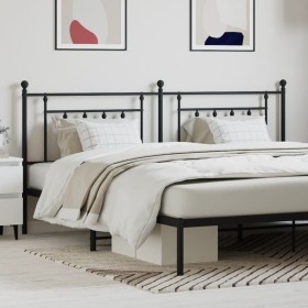 Kopfteil aus schwarzem Metall, 200 cm von vidaXL, Kopf- und Fußteile - Ref: Foro24-353575, Preis: 43,45 €, Rabatt: %