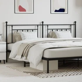 Kopfteil aus schwarzem Metall, 200 cm von vidaXL, Kopf- und Fußteile - Ref: Foro24-353575, Preis: 42,76 €, Rabatt: %
