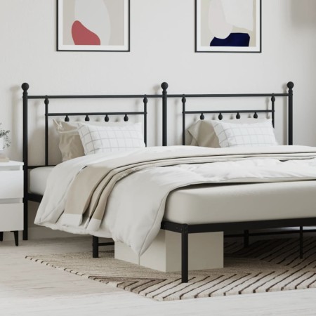 Kopfteil aus schwarzem Metall, 200 cm von vidaXL, Kopf- und Fußteile - Ref: Foro24-353575, Preis: 43,45 €, Rabatt: %