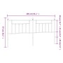 Kopfteil aus schwarzem Metall, 200 cm von vidaXL, Kopf- und Fußteile - Ref: Foro24-353575, Preis: 43,45 €, Rabatt: %