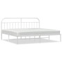 Bettgestell aus Metall mit weißem Kopfteil 193x203 cm von vidaXL, Betten und Lattenroste - Ref: Foro24-353690, Preis: 100,70 ...