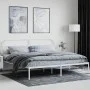 Metal bed frame with white headboard 193x203 cm by vidaXL, Beds and slatted bases - Ref: Foro24-353690, Price: 99,43 €, Disco...