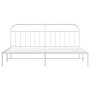 Bettgestell aus Metall mit weißem Kopfteil 193x203 cm von vidaXL, Betten und Lattenroste - Ref: Foro24-353690, Preis: 100,70 ...
