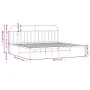 Metal bed frame with white headboard 193x203 cm by vidaXL, Beds and slatted bases - Ref: Foro24-353690, Price: 99,43 €, Disco...