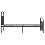 Bed frame with headboard and black metal footboard 100x200cm by vidaXL, Beds and slatted bases - Ref: Foro24-353648, Price: 8...