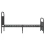 Bed frame with headboard and black metal footboard 100x200cm by vidaXL, Beds and slatted bases - Ref: Foro24-353648, Price: 7...