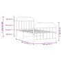 Bed frame with headboard and black metal footboard 100x200cm by vidaXL, Beds and slatted bases - Ref: Foro24-353648, Price: 8...