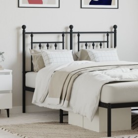 Black metal headboard 120 cm by vidaXL, Headboards and footboards - Ref: Foro24-353568, Price: 43,29 €, Discount: %