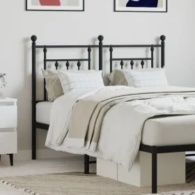 Black metal headboard 120 cm by vidaXL, Headboards and footboards - Ref: Foro24-353568, Price: 42,56 €, Discount: %