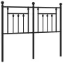 Black metal headboard 120 cm by vidaXL, Headboards and footboards - Ref: Foro24-353568, Price: 42,56 €, Discount: %