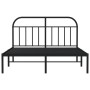 Bettgestell mit schwarzem Metallkopfteil 135x190 cm von vidaXL, Betten und Lattenroste - Ref: Foro24-353634, Preis: 118,56 €,...