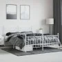 Metal bed frame with headboard and white footboard 180x200 cm by vidaXL, Beds and slatted bases - Ref: Foro24-353608, Price: ...