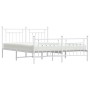 Metal bed frame with headboard and white footboard 180x200 cm by vidaXL, Beds and slatted bases - Ref: Foro24-353608, Price: ...