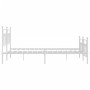 Metal bed frame with headboard and white footboard 180x200 cm by vidaXL, Beds and slatted bases - Ref: Foro24-353608, Price: ...